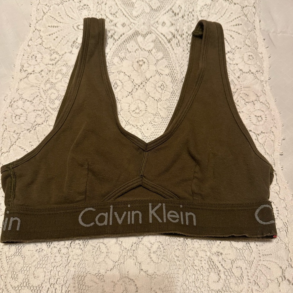 Calvin Klein Olive Green Bralette